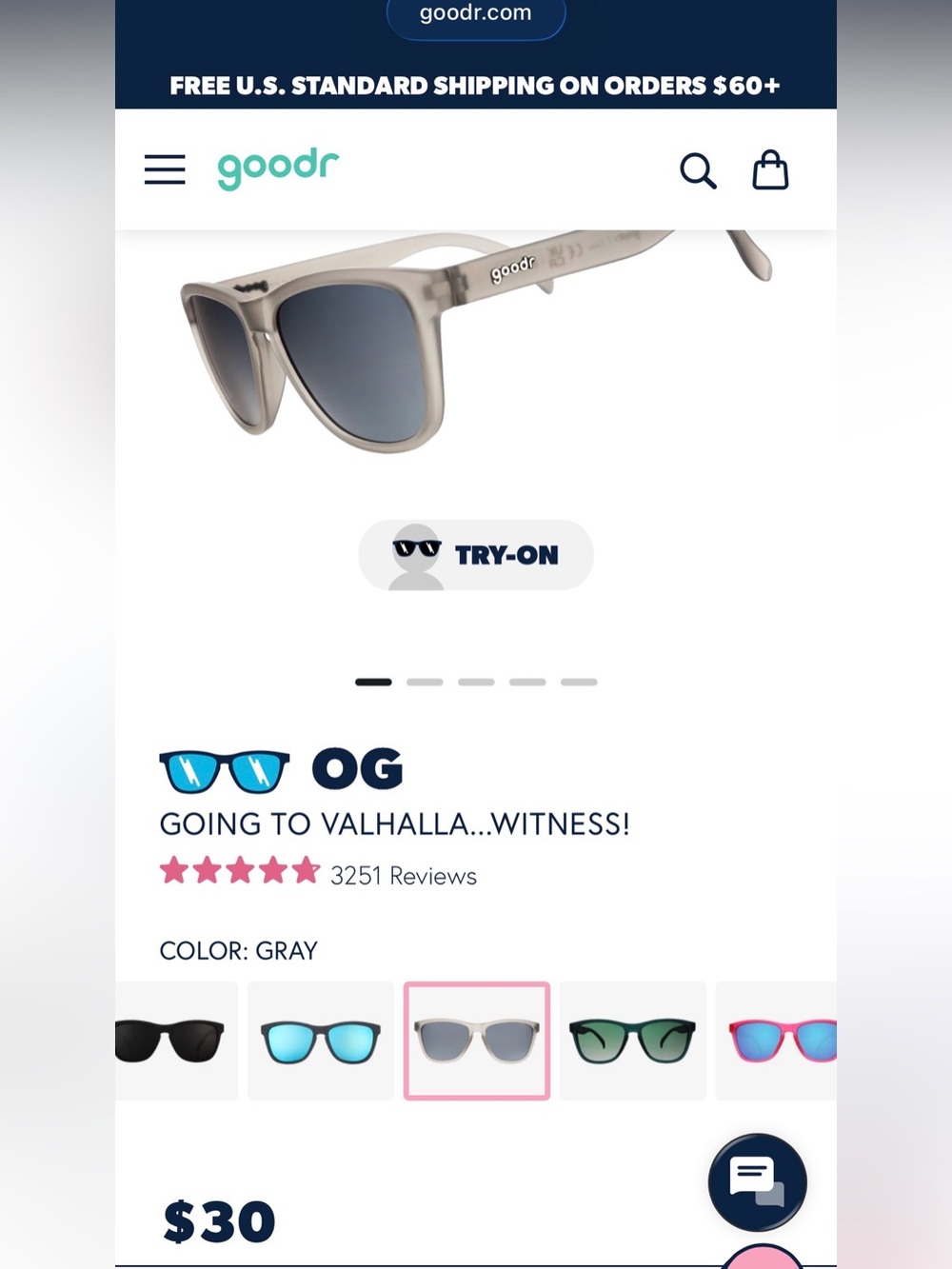 Goodr Sunglasses with Flamingo Case - Picture 7 of 7